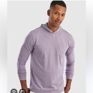 johnnie-O Pure Purple Gunnar Hoodie with one pocket size Medium